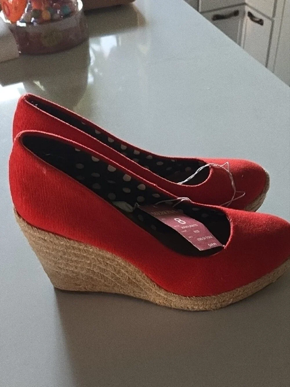 Merona Red Women’s Espadrille Wedge Pumps